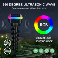 Répulsif Solaire Ultrasonique Étanche IP65 pour Taupes, Gophers, Voles, Marmottes et Serpents – Idéal pour le Jardin