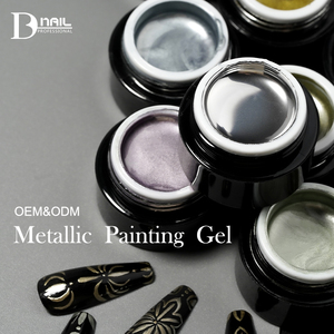 Gel de peinture en métal Doublure métallique dorée Gel UV Effet miroir brillant <span class=keywords><strong>Vernis</strong></span> à <span class=keywords><strong>ongles</strong></span> français Résine Soak-off Réfléchissant Sans TPO - Product Image 4