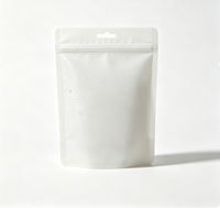 Sacs d'emballage refermables avec fenêtre transparente mate, sacs en papier kraft blancs à fond plat pour l'emballage alimentaire