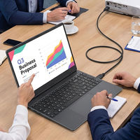 Laptop Aziendale OEM 15.6" con Processore AMD Ryzen 5 180 °   Schermo IPS con Cerniera HDMI per Presentazioni in Ufficio, Notebook PC, Computer Portatile