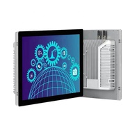 Layar PC Panel Industri PCAP 15 Inci Komputer Tanpa Kipas Terintegrasi Layar Sentuh Kapasitif Intel I3/I5/I7 SSD