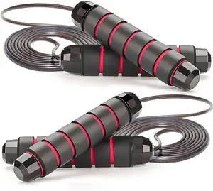 Custom Oefening Fitness Training Wirwar Verstelbare Skipping Jump Rope Fitness Met Memory Foam Handgrepen