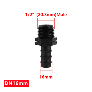 1/2 inch chủ đề để dn16mm barb nối khuỷu tay TEE thẳng nhỏ giọt tưới Ống doanh cho micro-phun tưới nước - Product Image 4