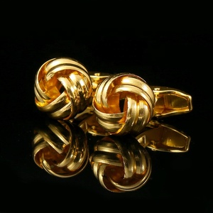 Mancuernillas de esqueleto retorcido con botones coreanos para hombre, botones de camisa de hierro puro para regalo de compromiso, boda o fiesta - Product Image 3