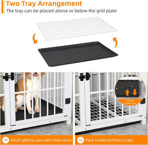 כלובי מקורה בכלובים לכלות כלבים מעץ בגודל בינוני עץ עם <span class=keywords><strong>3</strong></span> דלתות ומגש נשלף 78.5x56.5x65 ס "מ - Product Image 6