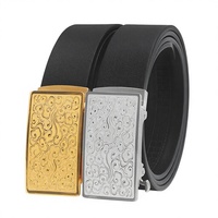 High-end Men's <strong>Top</strong> Layer Vegetable-tanned Leather Belt with Stainless Steel <strong>Buckle</strong> Ratchet Belt for Men Business Exclusive Belt