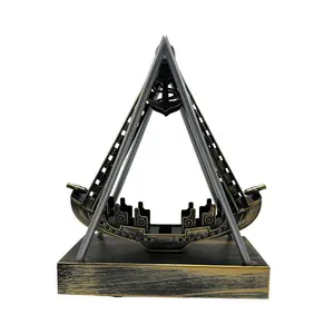 2024 New Arrival Office Desktop Decor Pirate Ship Shape Perpetual Motion Ornaments Creative Magnetic Chaotic Pendulum