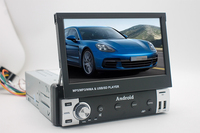 Écran tactile rétractable automatique 7 pouces, autoradio Android 1 DIN avec GPS