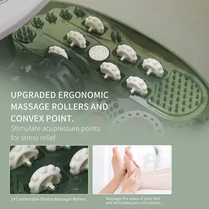 Máquina de desintoxicación iónica para pedicura eléctrica Rodillo de masaje Vibración Burbuja de calor Lavado de pies Spa Masaje - Product Image 2