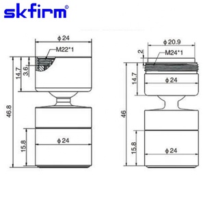 Aérateur de robinet <span class=keywords><strong>à</strong></span> rotation 360° universel, anti-éclaboussures, pivotant, économiseur d'eau, robinet de cuisine, trou de robinet, robinet de cuisine, robinet de salle de bain - Product Image 5