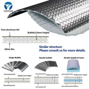 Rollo de espuma de aislamiento de burbujas de papel de aluminio, materiales para techos, aislador de aislamiento térmico, ignífugo para casa - Product Image 2