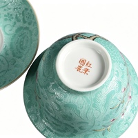 Gaiwan en porcelaine Famille Rose de qualité supérieure, style Sgraffito traditionnel, motif Sérénité Hivernale, tasse à thé Kung Fu avec couvercle et plateau, pour la préparation du thé et les aliments