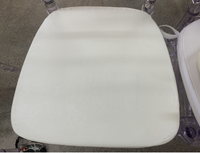 Coussins de chaise de mariage en cuir PU et en similicuir de plusieurs couleurs, coussins de chaise Chiavari en gros