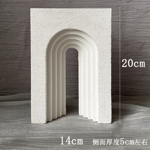 Factory Provide Creative Gypsum Arch Jewelry Display Stand White Stone Jewelry Display Stand Set - Product Image 2