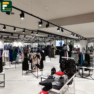 Présentoir de vêtements sur mesure pour boutique, armoire de présentation, panneau mural, comptoir de caisse, éclairage, vitrine, luminaire - Product Image 1