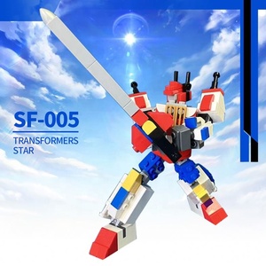 Funbuild Biến Đổi Robot Gạch Đồ Chơi MOC-140768 SF-005 Biến Đổi Sao <span class=keywords><strong>Saber</strong></span> Hành Động Con Số Thay Đổi Vào Máy Bay Kid Quà Tặng - Product Image 2