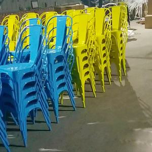 골동품 철 쌓을 수있는 레스토랑 바 다이닝 빈티지 산업 스타일 Tolixs 금속 다이닝 의자 - Product Image 5