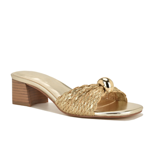 Sandalias de Verano para Mujer, Tacón Cuadrado, Mules con Tacón, Punta Redonda Abierta, Sandalias Casuales con Tira Trasera, Estilo Slip-On - Product Image 6