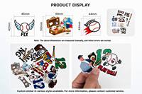 Autocollant PVC Honli imperméable, découpé, motif baseball, anime, dessin animé, sport, graffiti, mignon, pour ordinateur portable, bouteille, téléphone, skateboard, cadeau DIY