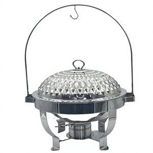จานบุฟเฟ่ต์สแตนเลสพร้อมฝาแบบแขวนสำหรับจัดเลี้ยงและโรงแรมบุฟเฟ่ต์ - Product Image 1
