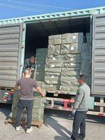 Carton ondulé multi-compartiments avec séparateurs internes pour 12 bouteilles de 1L, symboles d'avertissement de danger, pour l'emballage de liquides toxiques industriels