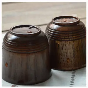 मूल ठोस लकड़ी के छोटे वाइन चाय कप ग्रामीण चाय सेट लकड़ी के छोटे वाइन कप रचनात्मक कप निर्माता थोक
