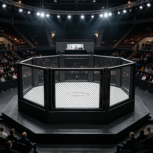 Arène de <span class=keywords><strong>MMA</strong></span> octogonale personnalisée, très demandée, pour salle de sport à domicile, <span class=keywords><strong>cage</strong></span> de <span class=keywords><strong>combat</strong></span> en acier inoxydable, construction durable, entraînement de boxe - Product Image 1