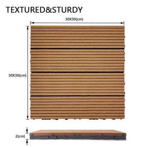 SHENGCHENG Fabricante de Baldosas de Madera y Plástico para Exteriores, Económicas, Acanaladas, de 30*30CM, Baldosas de Madera Compuesta para Terraza, Baldosas de WPC - Product Image 3