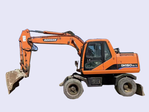 Excavadora de Ruedas Usada Doosan DH150 de 15 Toneladas de Alta Eficiencia con Bomba y Caja de Cambios Probadas e Inspeccionadas - Product Image 2