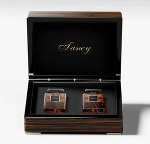 Scatola di lusso personalizzata in legno di profumo, legno di noce di faggio, serigrafia intagliata al Laser, adatta per imballaggi regalo avanzati - Product Image 2