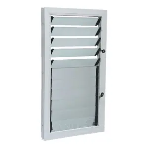 Pequeño capaz de baño de aluminio de vidrio esmerilado jalousie diseño de ventana