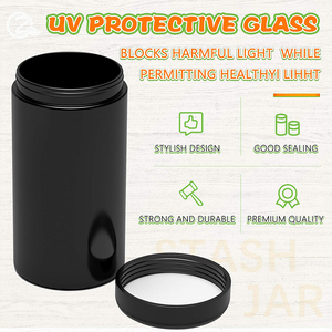 <span class=keywords><strong>Prix</strong></span> usine <span class=keywords><strong>Verre</strong></span> UV 500ml Pots anti-odeur Accessoires pour fumeurs en gros Pots de conteneur de stockage de cachette - Product Image 4