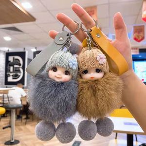 Serie Curativa: Llaveros de Muñecos 3D Suaves y Adorables, Accesorios Creativos de Pelo de Zorro, Llaveros para Coche, Bolsos, Colgantes al por Mayor - Product Image 6