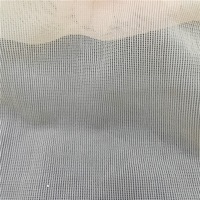 Tissu en maille de nylon blanc 40 g/m² respirant, léger (1 mm), 100 % nylon, pour robes de soirée et robes à paillettes, tissu tulle, tissu dentelle