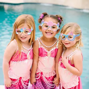Óculos de festa de papel engraçado para festas de verão, decoração infantil, adereços para fotos, 8 unidades, novo design