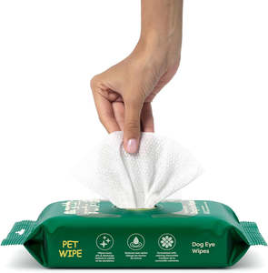 Eco-friendly orgânicos não tecidos descartáveis <span class=keywords><strong>Pet</strong></span> <span class=keywords><strong>Wet</strong></span> <span class=keywords><strong>Wipes</strong></span> para Eco-friendly Grooming Paw Ear Eye <span class=keywords><strong>Cleaning</strong></span> para cães e gatos - Product Image 2