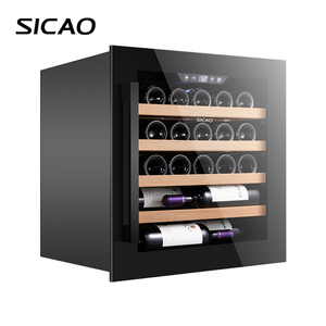 Mini réfrigérateur à vin domestique d'hôtel, miroir commercial, compresseur de porte en verre, ventilateur intégré, refroidisseur de vin - Product Image 1