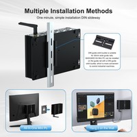 Hystou Nouveau Mini-ordinateur industriel double réseau 8e génération I5 I7 Quad 4 Go sans ventilateur avec six ports série pour contrôle industriel
