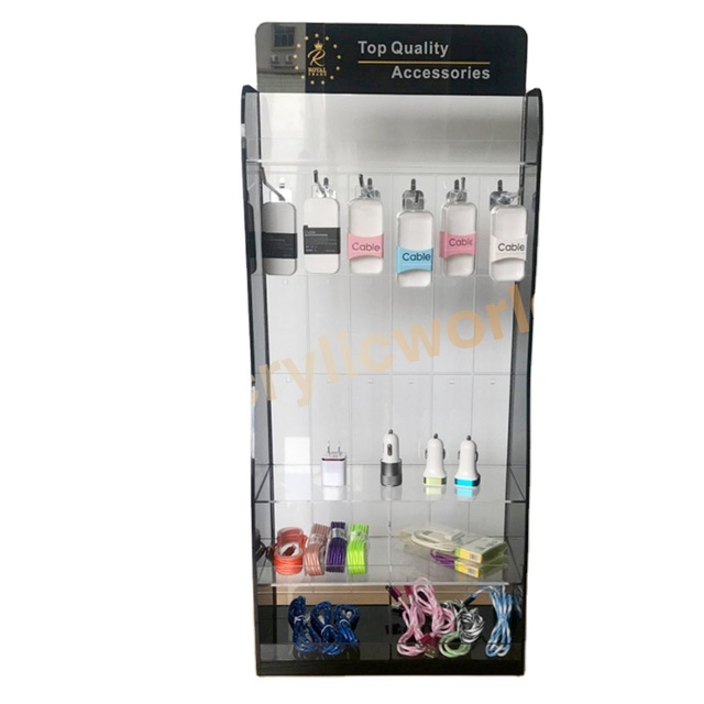 Acrylic Mobile Phone Charger Power Bank Display Mobile Accessories Display Stand