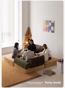 <span class=keywords><strong>Divano</strong></span> Letto Modulare per Bambini Stile Crema, Design a Blocchi, Pieghevole, Sfoderabile e Lavabile, per Soggiorno e Camera da Letto - Product Image 5