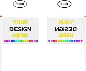 Tùy chỉnh cầm tay mini vẫy Cờ cá nhân thiết kế logo nhà máy sản xuất bằng nhựa thanh gỗ cho quảng cáo Cờ biểu ngữ - Product Image 2