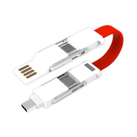Promotion 6 en 1 câble de chargeur USB magnétique porte-clés charge rapide 4 en 1 pour tous les appareils mobiles modèle de téléphone IP Compatible