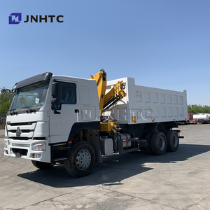 סינוטרוק הואו 6 x4 371hp משאיות עקור עם מנוף 10 טון סינגפור משאית רכוב מנועה טלסקופית - Product Image 4