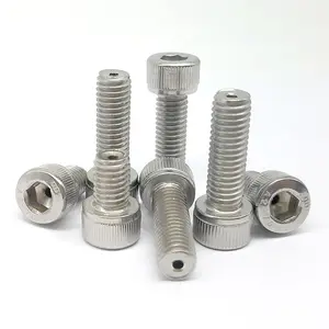 Customized Supplier Hex Socket Head Screw With Through Hole Fully Threaded 304 Stainless Steel Screw