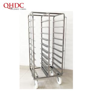 빵집 빵집 선반 빵 냉각 굽기 쟁반 선반 두 배 줄 쟁반 트롤리 - Product Image 3