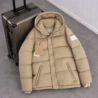 Blouson matelassé pour homme, doudoune d'hiver pour homme, blouson matelassé en jean et cuir pour homme, manteau en jean, gilet matelassé pour le travail et les affaires