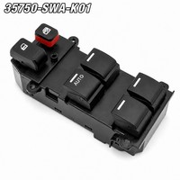 35750SWAK01 35750-SWA-K01 Interrupteur principal de lève-vitre électrique de porte avant gauche compatible avec Honda CR-V 2008-2011