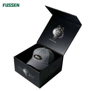 FUSSEN Marke IP Maßgefertigte Recycling-Materialien Starre Schachteln Premium Schwarz Stilvolle Matt-Laminierung Verpackung für Hutschachteln - Product Image 1