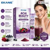 Mélange de baies d'açaï 2150mg pour une peau éclatante, 30 gélules, poudre de beauté antioxydante de qualité alimentaire, personnalisable, durée de conservation de 24 mois, OEM/ODM