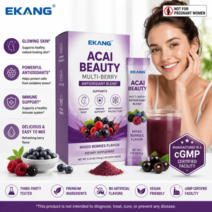 Mezcla Antioxidante de Bayas de Acai Personalizada, Suplemento Dietético en Polvo Instantáneo, Apto para Veganos, Sabor a Bayas Mixtas - Product Image 1